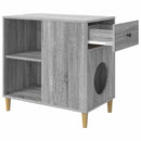 vidaXL Macska Ház Szürke Sonoma 72 x 42,5 x 70 cm Faanyag
