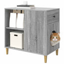 vidaXL Macska Ház Szürke Sonoma 72 x 42,5 x 70 cm Faanyag