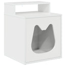 vidaXL Macska Ház Fényes Fehér 42,5 x 40 x 53,5 cm Szerelt Fa