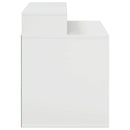 vidaXL Macska Ház Fényes Fehér 42,5 x 40 x 53,5 cm Szerelt Fa