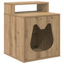 vidaXL Macska Ház Kézműves Tölgy színű 42,5 x 40 x 53,5 cm Szerelt Fa