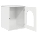 vidaXL Macska Ház Fényes Fehér 53 x 52 x 62 cm Faanyag