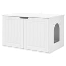 vidaXL Macska Ház Fehér 85 x 55 x 50,5 cm Faanyag