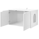 vidaXL Macska Ház Fehér 85 x 55 x 50,5 cm Faanyag