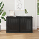 vidaXL Macska Ház Fekete 85 x 55 x 50,5 cm Szerelt Fa