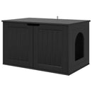 vidaXL Macska Ház Fekete 85 x 55 x 50,5 cm Szerelt Fa