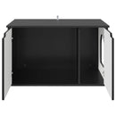 vidaXL Macska Ház Fekete 85 x 55 x 50,5 cm Szerelt Fa