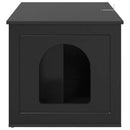 vidaXL Macska Ház Fekete 85 x 55 x 50,5 cm Szerelt Fa