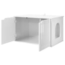 vidaXL Macska Ház Fényes Fehér 85 x 55 x 50,5 cm Faanyag
