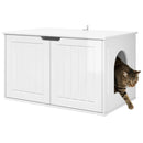 vidaXL Macska Ház Fényes Fehér 85 x 55 x 50,5 cm Faanyag