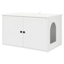 vidaXL Macska Ház Fehér 85 x 55 x 50,5 cm Faanyag