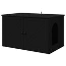 vidaXL Macska Ház Fekete 85 x 55 x 50,5 cm Faanyag