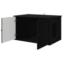 vidaXL Macska Ház Fekete 85 x 55 x 50,5 cm Faanyag