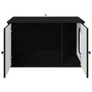 vidaXL Macska Ház Fekete 85 x 55 x 50,5 cm Faanyag