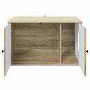 vidaXL Macska Ház Sonoma 85 x 55 x 50,5 cm Faanyag