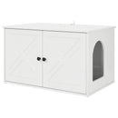 vidaXL Macska Ház Fényes Fehér 85 x 55 x 50 cm Faanyag