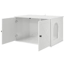 vidaXL Macska Ház Fényes Fehér 85 x 55 x 50 cm Faanyag
