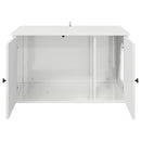 vidaXL Macska Ház Fényes Fehér 85 x 55 x 50 cm Faanyag