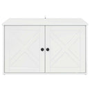 vidaXL Macska Ház Fényes Fehér 85 x 55 x 50 cm Faanyag