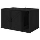 vidaXL Macska Ház Fekete 85 x 55 x 50 cm Faanyag