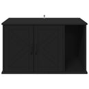 vidaXL Macska Ház Fekete 85 x 55 x 50 cm Faanyag