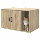 vidaXL Macska Ház Sonoma 85 x 55 x 50 cm Faanyag