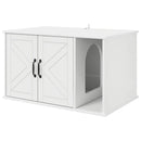 vidaXL Macska Ház Fényes Fehér 85 x 55 x 50 cm Faanyag