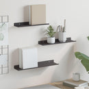vidaXL Lebegő polc 3 db Fekete 40 x 9 x 2,5 cm Acél