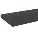 vidaXL Lebegő polc 3 db Fekete 40 x 9 x 2,5 cm Acél
