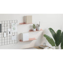 vidaXL Lebegő polc 3 pcs Rózsaszín 40 x 9 x 2,5 cm Acél