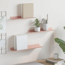 vidaXL Lebegő polc 3 pcs Rózsaszín 40 x 9 x 2,5 cm Acél