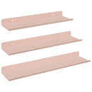 vidaXL Lebegő polc 3 pcs Rózsaszín 40 x 9 x 2,5 cm Acél