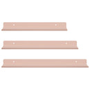 vidaXL Lebegő polc 3 pcs Rózsaszín 40 x 9 x 2,5 cm Acél