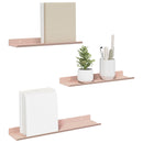 vidaXL Lebegő polc 3 pcs Rózsaszín 40 x 9 x 2,5 cm Acél