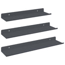 vidaXL Lebegő polc 3 pcs Antracit 40 x 9 x 2,5 cm Acél