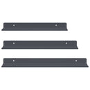 vidaXL Lebegő polc 3 pcs Antracit 40 x 9 x 2,5 cm Acél