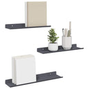 vidaXL Lebegő polc 3 pcs Antracit 40 x 9 x 2,5 cm Acél