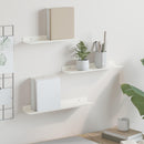 vidaXL Lebegő polc Falra szerelhető 3 pcs Fehér 40 x 9 x 2,5 cm Acél