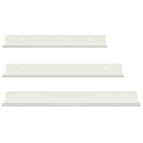 vidaXL Lebegő polc Falra szerelhető 3 pcs Fehér 40 x 9 x 2,5 cm Acél