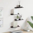 vidaXL Lebegő polc 4 db Fekete 30 x 9 x 2,5 cm Acél