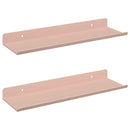 vidaXL Lebegő polc 2 pcs Rózsaszín 30 x 9 x 2,5 cm Acél