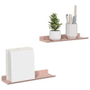 vidaXL Lebegő polc 2 pcs Rózsaszín 30 x 9 x 2,5 cm Acél