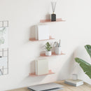 vidaXL Lebegő polc 4 pcs Rózsaszín 30 x 9 x 2,5 cm Acél