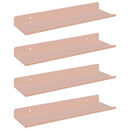vidaXL Lebegő polc 4 pcs Rózsaszín 30 x 9 x 2,5 cm Acél