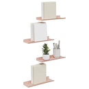 vidaXL Lebegő polc 4 pcs Rózsaszín 30 x 9 x 2,5 cm Acél