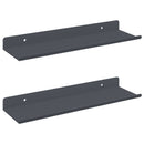 vidaXL Lebegő polc 2 pcs Antracit 30 x 9 x 2,5 cm Acél