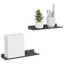 vidaXL Lebegő polc 2 pcs Antracit 30 x 9 x 2,5 cm Acél
