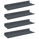 vidaXL Lebegő polc 4 pcs Antracit 30 x 9 x 2,5 cm Acél