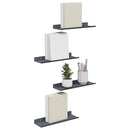 vidaXL Lebegő polc 4 pcs Antracit 30 x 9 x 2,5 cm Acél