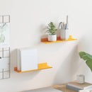 vidaXL Lebegő polc 2 pcs Mustár sárga 30 x 9 x 2,5 cm Acél